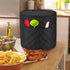 Luxja Dust Cover for 8 Quart Instant Pot, Cloth Cover with Pockets, Black Quilted Fabric