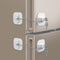 White Fridge Lock, 2 Pack with 4 Keys, Childproof Refrigerator Locks, Freezer and Drawer Lock, No Tools Required