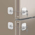 White Fridge Lock, 2 Pack with 4 Keys, Childproof Refrigerator Locks, Freezer and Drawer Lock, No Tools Required