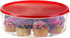 Zilpoo 2 Pack 10.5" Plastic Round Food Storage Containers with Lid, Covered Pie Keeper, Christmas Cookie, Cupcake