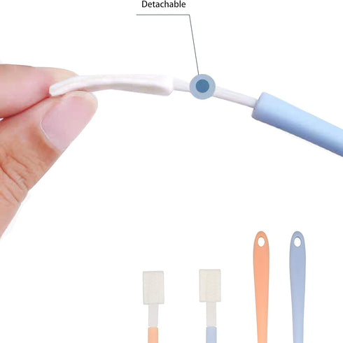 Disposable Toilet Brush Set, 2 Handles and 50 Refill Heads, Crevice Cleaning Brush, Bathroom Cleaning Tools
