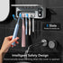 5 StarWin Toothbrush Cleaner, Slots Wall Mounted Toothbrush Holder for Bathroom, Timer Function, Cordless & No Drilling