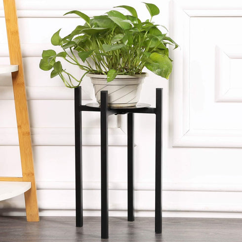Sunnyglade Plant Stand Metal Potted Plant Holder Sturdy, Galvanized Steel Pot Stand