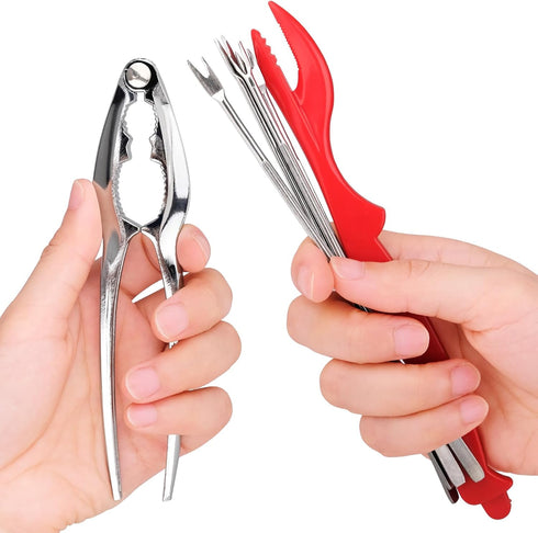 Set 2 2 4 Set Seafood Tools includes Crab Crackers, Lobster Crackers Shellers, Crab Leg Forks/Picks - Nut Cracker