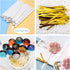 300PCS Lollipop Cake Pop Treat Bag Set with 100pcs Parcel Bags, Treat Sticks, Gold Metallic Twist Ties for Candies