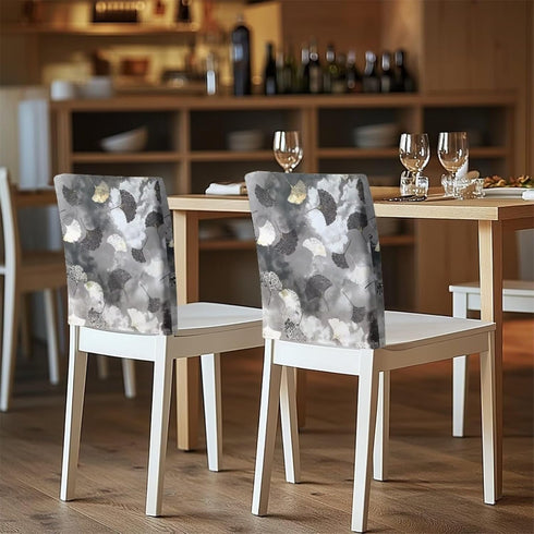 Grey Style Dining Chair Slipcovers Chair Back Covers Dining Stool Slipcovers Washable Back Chairs Protectors Covers
