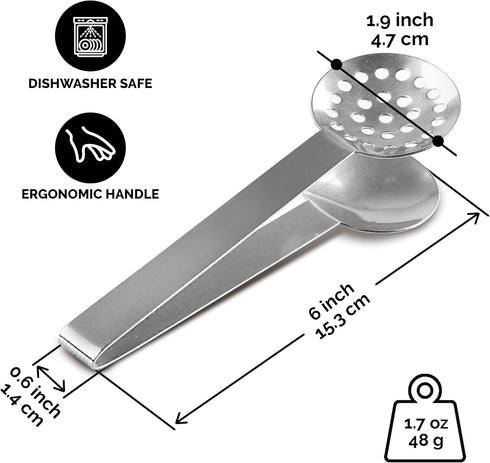 Orblue Stainless Steel Long Handled Tea Strainers (1-Pack)