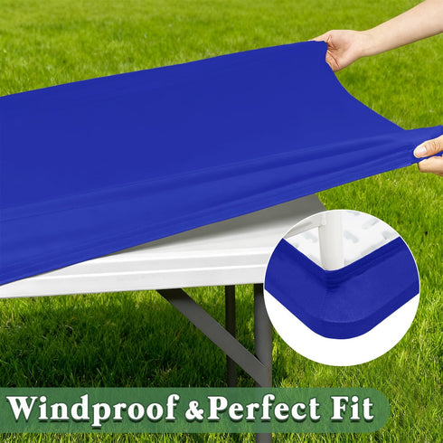 4 Pack 36 36 Inches Elastic Square Fitted Tablecloths for x Card Tables Waterproof Stretch Washable Patio Picnic Table