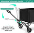 176lbs Camping(Black-5.8 164L) SUNNYFEEL Collapsible Wagon Cart with Wheels Foldable - Standard Borderless Version