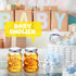 24 Pack 6 oz Patelai Glass Bear Shaped Honey Jars with Lids Reusable Small Tilted Bear Glass Bottles Containers