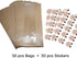GM HOME 50 PCS Toast Paper Bag Kraft Bread Bag with Front Window Label Seal Sticker for Bakery Packaging