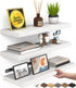 BAYKA White Floating Shelves for Wall Set of 3, Rustic Wood Wall