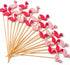 PuTwo Handmade Bamboo Cocktail Picks - 100ct Toothpicks, 4.7" in Flamingo Decor