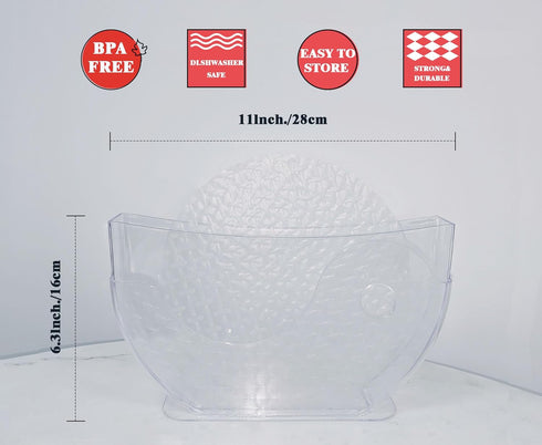 Rice Paper Water Bowl Dipper, Spring Roll Maker - 2 Pack for Rice Paper Wrappers with Side Pocket