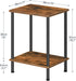 2-Layer BF09BZ01 HOOBRO End Table, Small Side Table, Nightstand with Storage Shelves, Sofa Table for Small Spaces