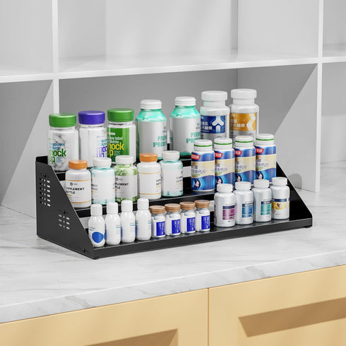 3-Tier, Countertop, BOIVSHI Spice Organizer, Spice Rack for Expandable Spice Organization for Cabinet Expandable Width