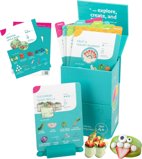 My First Recipe Box for Kids: Montessori-Inspired, Easy-to-Follow Recipes with Visual Guides.