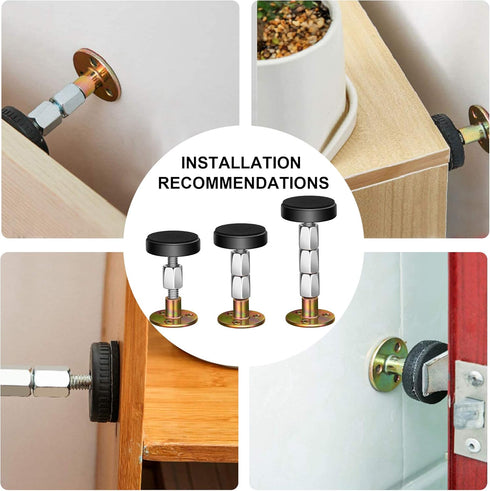 4PCs, 30-68mm Krisler Adjustable Threaded Bed Frame Anti-Shake Tool, Headboard Stoppers, Bedside Anti Shake Tool