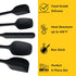 Silicone Spatula Set, 5 Piece Food Grade Rubber Spatulas for Baking, Cooking, Mixing, High Heat Resistant, Dishwasher