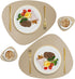 Faux Leather Placemats Set of 2 with Coasters, Heat Resistant Waterproof Wipeable Dinner Table Mats, Easy to Clean