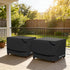 18L 18W 18H inch, Porch Shield Patio Ottoman Cover - Waterproof Outdoor Square Side Table Covers x x Black