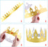 SIQUK 25 Pieces Gold Party Paper Crowns, 5 Styles, 5 Pcs Each, Golden Foil Headwear for Celebration