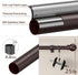 Curtain Rods for window 32 to 78, Brown 5/8 inch Splicing Curtain Rods, Single Window Curtain Rod Set with Brackets, Decorative Blackout Metal Curtain Rods by SMODBRODRE