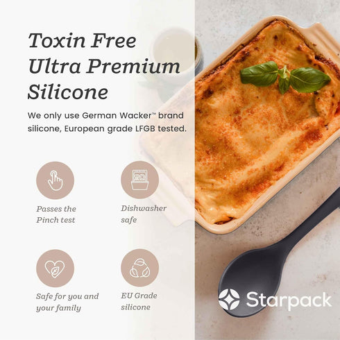 Starpack 'Winning Serve' XL Premium Silicone Serving Spoon (13.5") - Large Silicone Spoon for Cooking High Heat