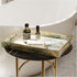 Chic Serving Tray with Golden and Green Leaf Design for Home