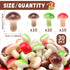 30pcs Gresorth Mini Artificial Mushroom Decoration Fake Vegetable Ornament Lifelike Faux Fruit Model for Home Kitchen