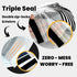 Bottle America Triple-Layer Reusable Wine Travel Protector Sleeves for Glass Bottles, 3 Pack with Bubble Wraps