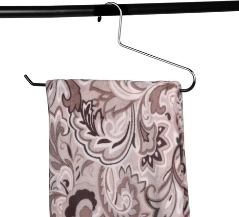 VASLIM 5 Pack Blanket Hangers, Heavy Duty Black Vinyl Coated Nonslip for Quilts, Comforters, Bedspreads, Table Cloths,
