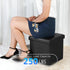 12.6"X12.6"X12.6" B FSOBEIIALEO Folding Storage Ottoman Cube Footrest Faux Leather for Living Room Seat Chest Black