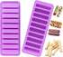 Long Strips Silicone Mold, Finger Shaped Cookie Molds, 2 PCS-10 Cavity Chocolate Rectangular Cereal Bar Molds, Ice Cube