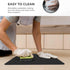 Super Absorbent Dish Drying Mat: 16x12 Non-Slip Water Absorbent Mat for Kitchen Counter, Easy to Clean (Black)