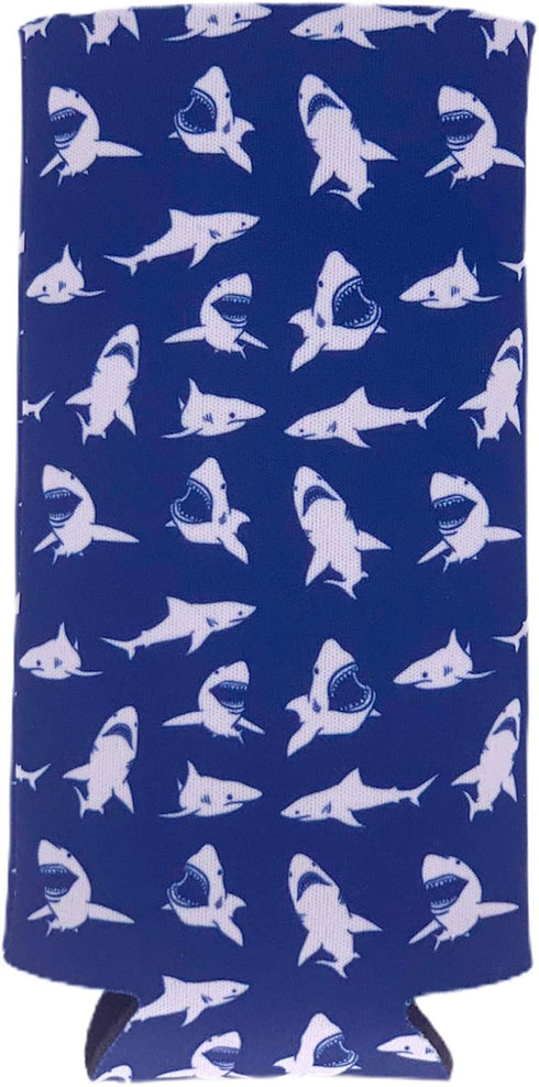 Shark Pattern Slim Can Coolie