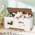 2 43.3" WH495CW01 HOOBRO Toy Box, Toy Chest with Safety Hinges, Storage Bench, Wooden Storage Chest, for Entryway
