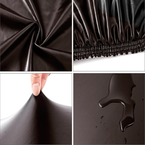Fuloon Fuax Leather Dining Bench Cover - Anti-Dust Stretch Bench Slipcover Waterproof Seat Cushion Protector