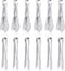 12 Pack Premium Small Serving Tongs - Dmoera Mini Stainless Steel Appetizer Tongs, 5Inch, 5.2Inch (12.7cm)