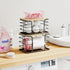2 Pack Stackable Storage for Kitchen Laundry Pantry Organizers,Trash Bag Holder with Bamboo Top,Wall Mount Garbage Bag
