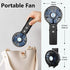 KIBEE Portable Fan, 5200mAh Rechargeable Handheld Fan, 180° Foldable Mini Fan for Outdoor, Home, Office (Black)