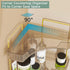 Webetop Countertop Bathroom Organizer, 3 Tier Corner Shelf for Makeup, Skincare, Cosmetic, Toiletries, Amber