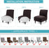 Armless Iauddy Accent Slipper Chair Cover Slipcover,Stretch Spandex Removable Non-Slip Silp Cover for Accent Chair