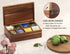 Packet 8 Acacia Wood Tea Bag Organizers, Tea and Sugar Storage Chest with Lid, Wooden Teabag Holder Containers,Tea Box