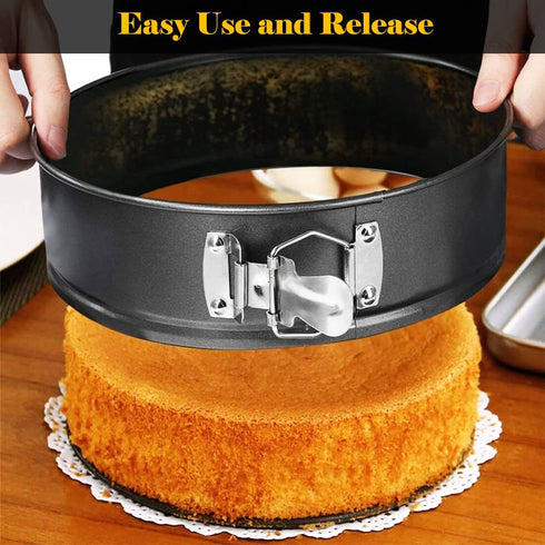 Tellshun 9 Inch Springform Pan, Round Leakproof Nonstick Baking Mold for Cake, Cheesecakes, Pizza, Quiches (1, 9 Inch)
