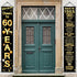 60th Birthday Party Anniversary Decorations, Cheers to 60 Years Banner and Welcome Porch Sign