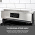 StoveShelf 24" Black Magnetic Shelf for Kitchen Stove, Over Stove Spice Rack Organizer