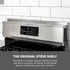 30" StoveShelf Deluxe Length Black Magnetic Shelf for Kitchen Stove - Extra Strength Double Magnets - Kitchen Storage