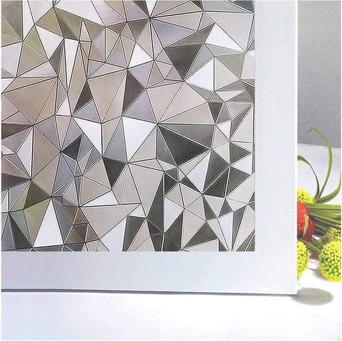 NIVIY 3D No Glue Static Cling Window Films - Privacy Cut Glass Window Sticker for Bathroom Office Kitchen