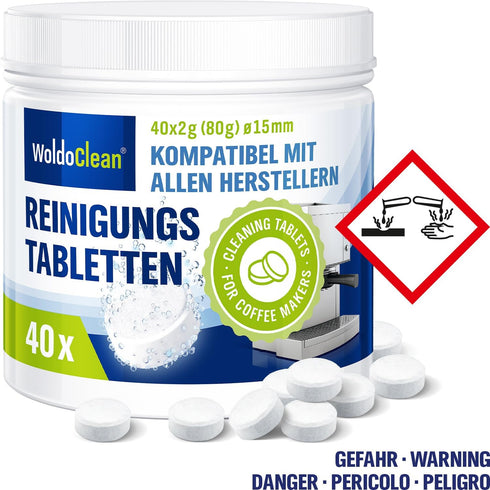 Cleaning Tablets for Espresso & Coffee Machines, 40x 2g, Compatible with Breville Espresso Machines
